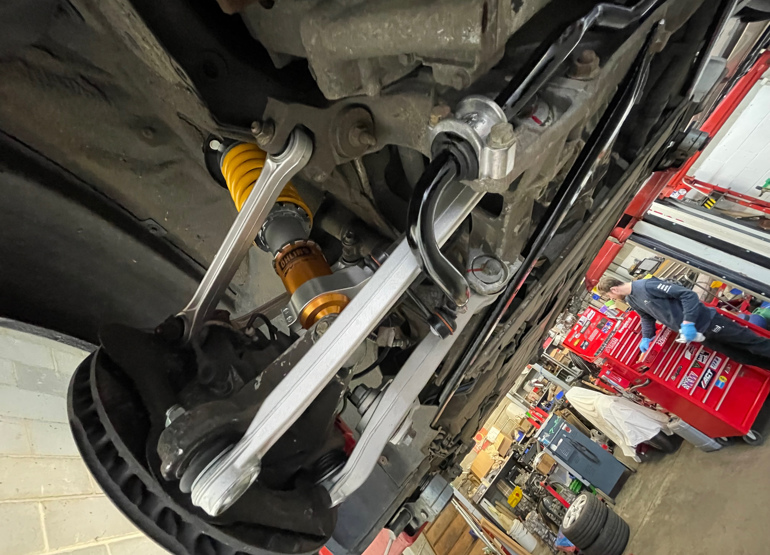 PORSCHE 996 SUSPENSION ARMS AND OHLINS SHOCK ABSORBER UPGRADE